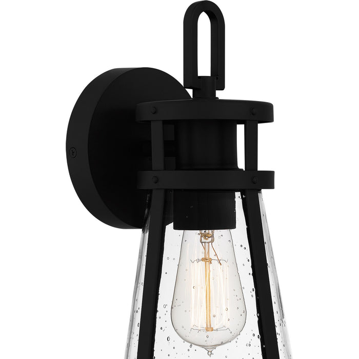 Quoizel BAB8406MBK One Light Outdoor Wall Mount, Matte Black