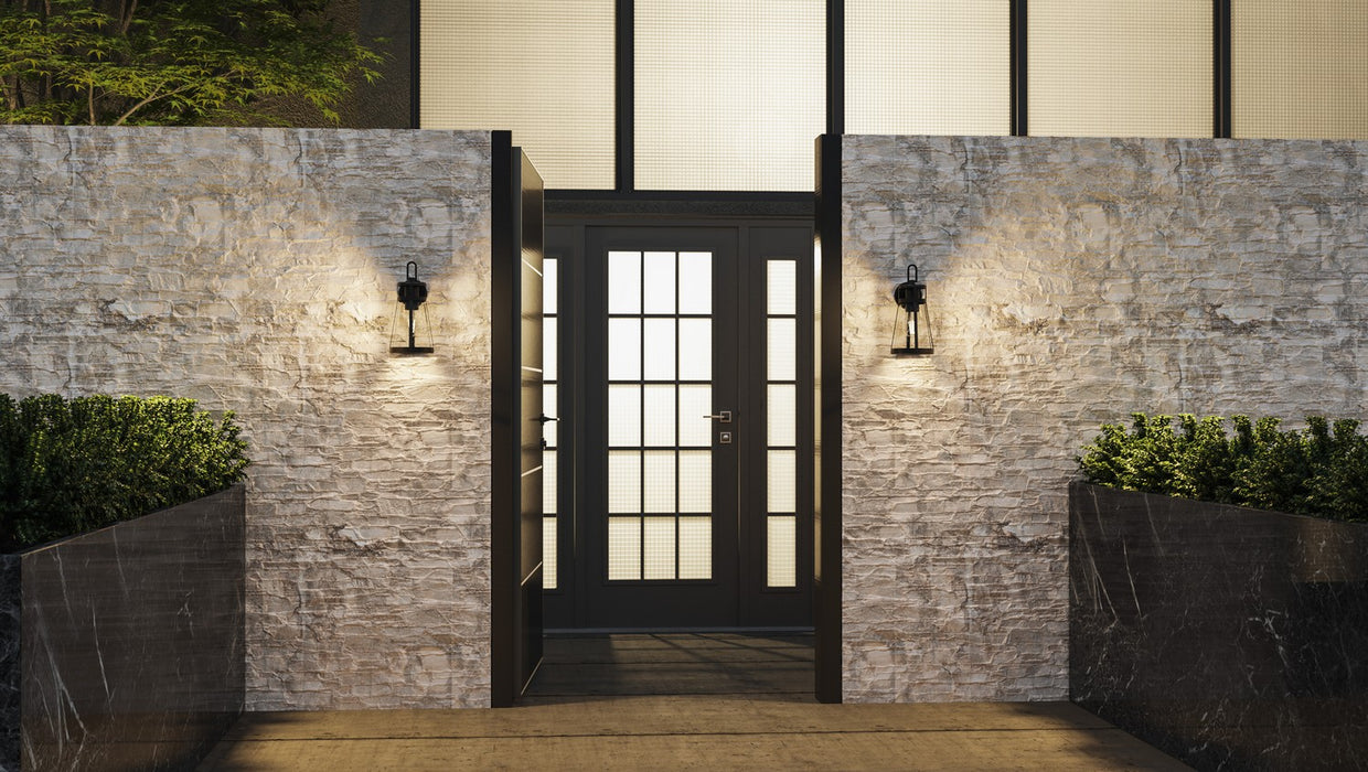Quoizel BAB8406MBK One Light Outdoor Wall Mount, Matte Black