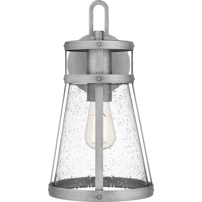 Quoizel BAB8408ABA One Light Outdoor Wall Mount, Antique Brushed Aluminum
