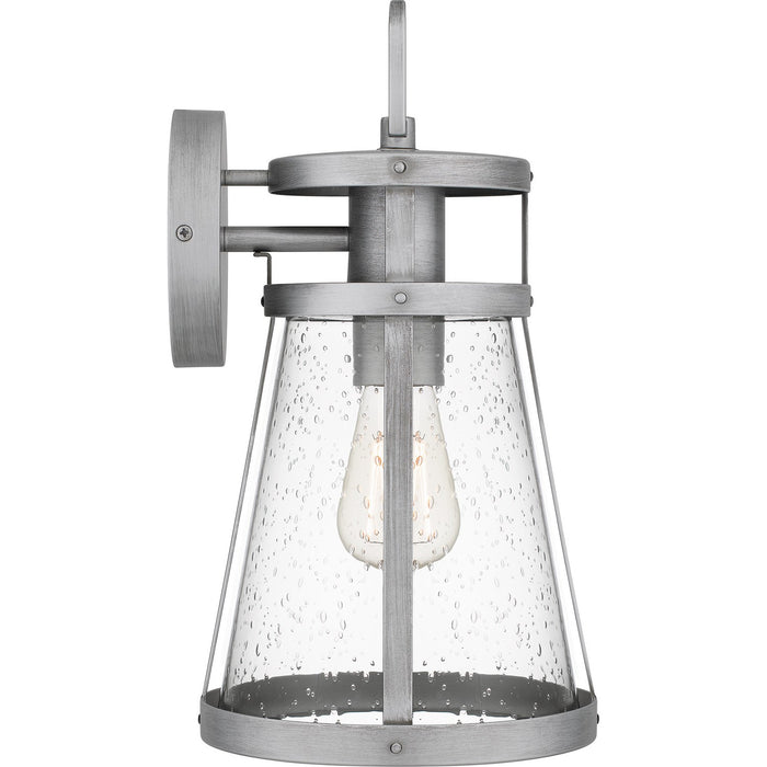 Quoizel BAB8408ABA One Light Outdoor Wall Mount, Antique Brushed Aluminum