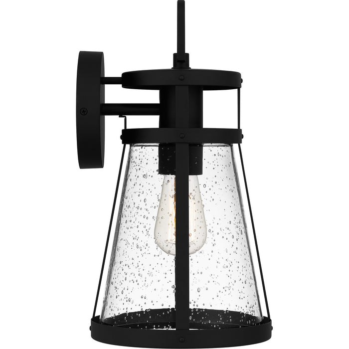Quoizel BAB8408MBK One Light Outdoor Wall Mount, Matte Black