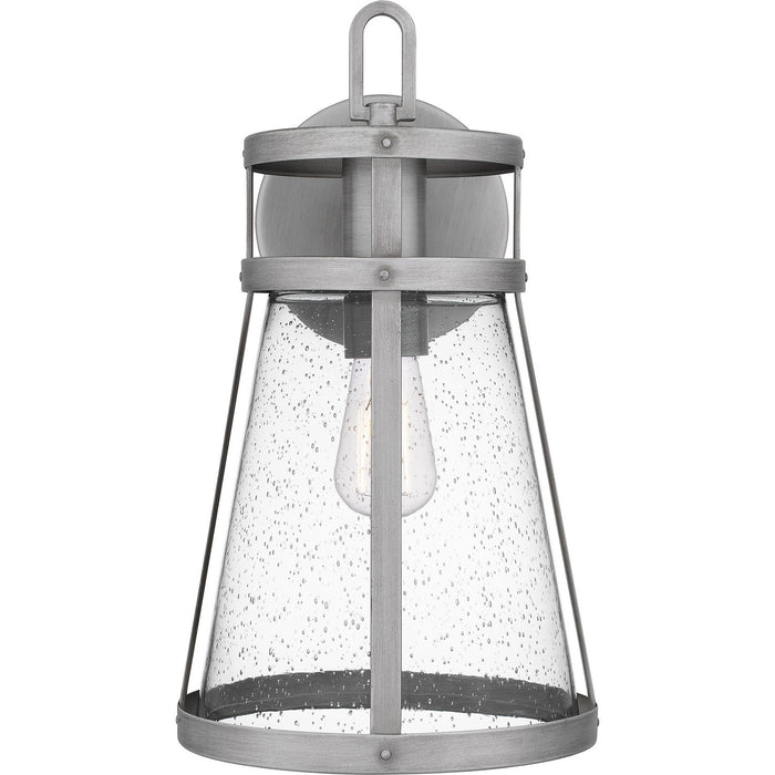 Quoizel BAB8409ABA One Light Outdoor Wall Mount, Antique Brushed Aluminum