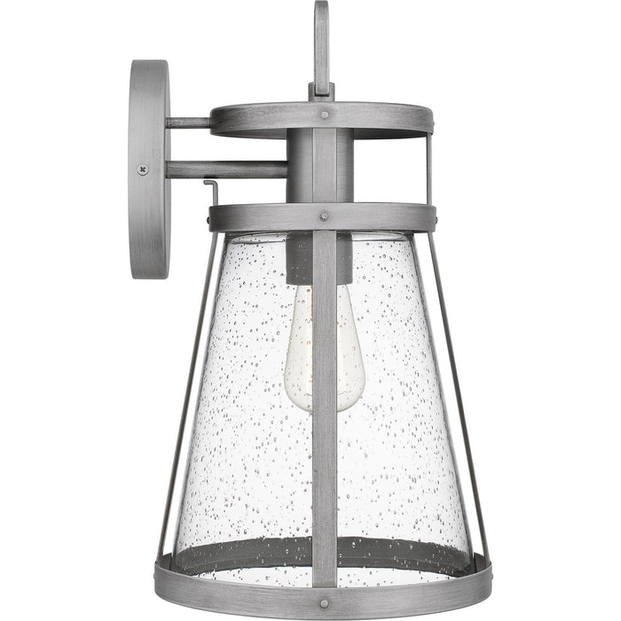 Quoizel BAB8409ABA One Light Outdoor Wall Mount, Antique Brushed Aluminum