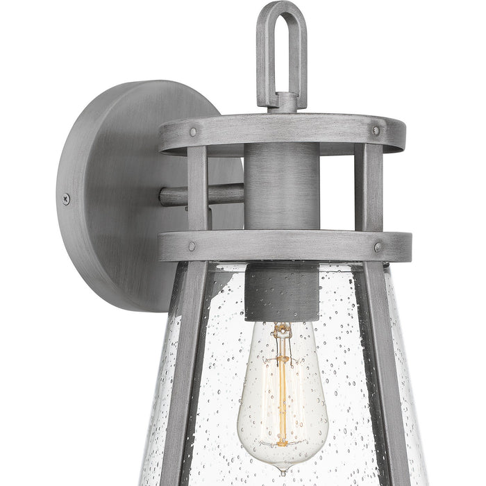 Quoizel BAB8409ABA One Light Outdoor Wall Mount, Antique Brushed Aluminum
