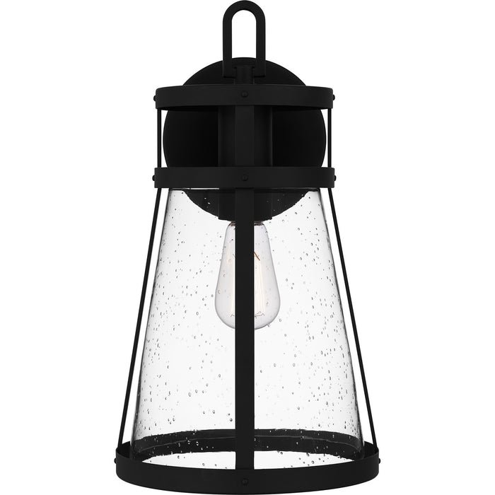 Quoizel BAB8409MBK One Light Outdoor Wall Mount, Matte Black