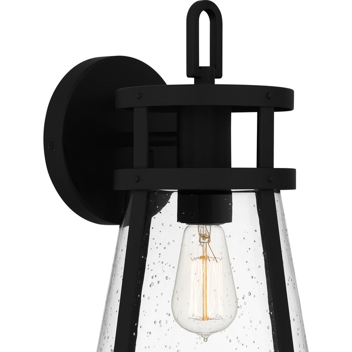 Quoizel BAB8409MBK One Light Outdoor Wall Mount, Matte Black