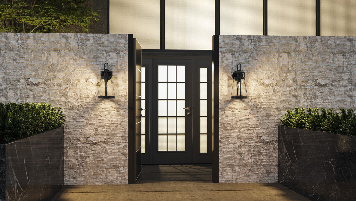Quoizel BAB8409MBK One Light Outdoor Wall Mount, Matte Black