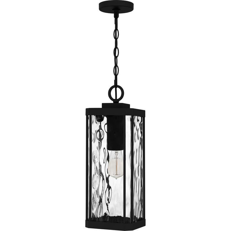 Quoizel BCR1907MBK One Light Outdoor Hanging Lantern, Matte Black
