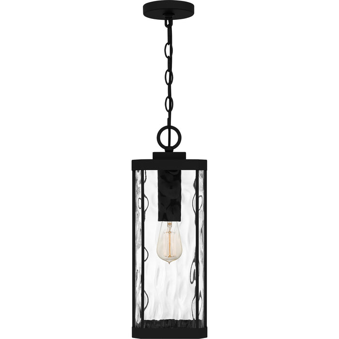 Quoizel BCR1907MBK One Light Outdoor Hanging Lantern, Matte Black