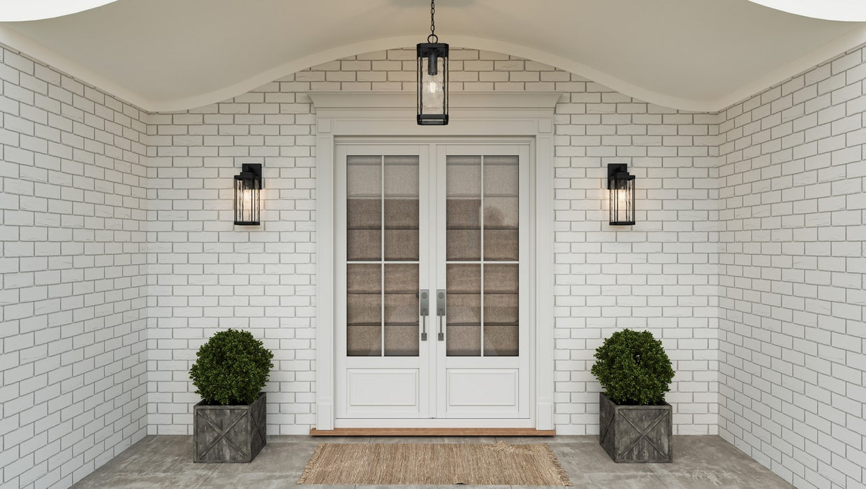 Quoizel BCR8405MBK One Light Outdoor Wall Mount, Matte Black