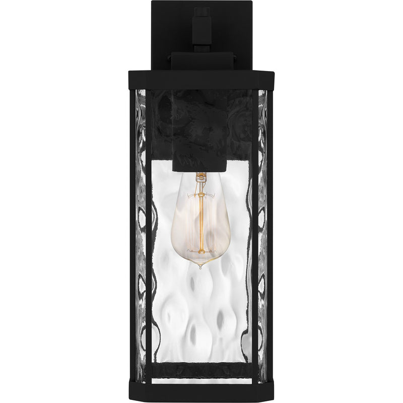 Quoizel BCR8406MBK One Light Outdoor Wall Mount, Matte Black
