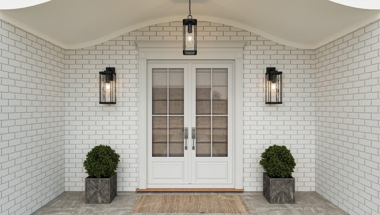 Quoizel BCR8407MBK One Light Outdoor Wall Mount, Matte Black