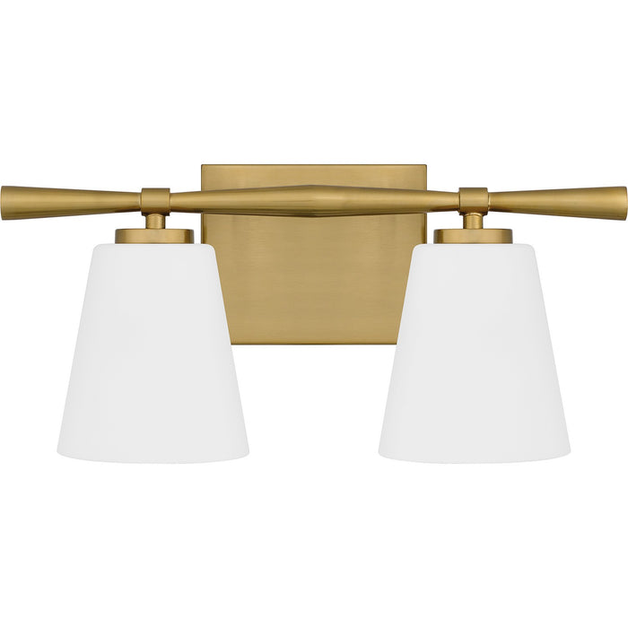 Quoizel BID8616AB Two Light Bath, Aged Brass
