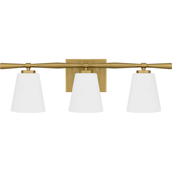 Quoizel BID8623AB Three Light Bath, Aged Brass