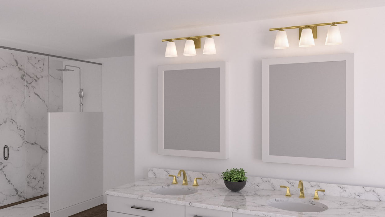 Quoizel BID8623AB Three Light Bath, Aged Brass