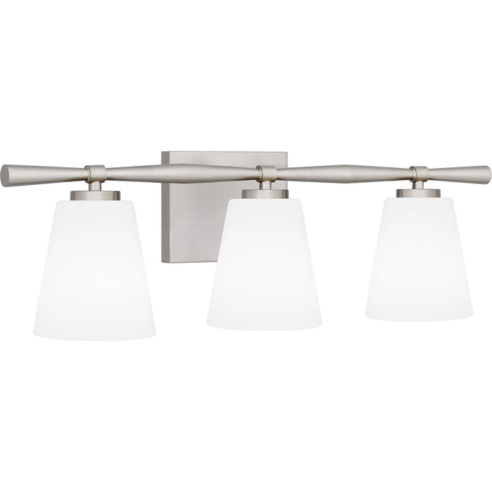 Quoizel BID8623BN Three Light Bath, Brushed Nickel
