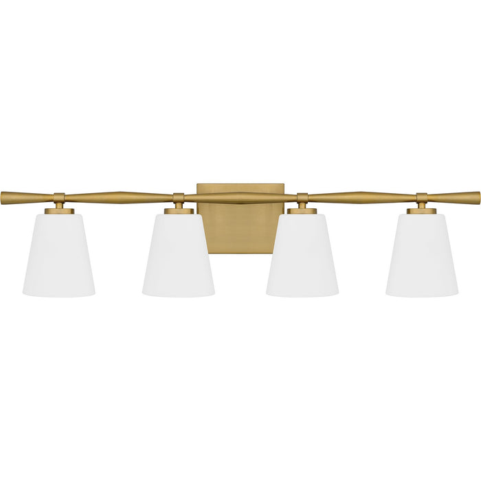 Quoizel BID8631AB Four Light Bath, Aged Brass