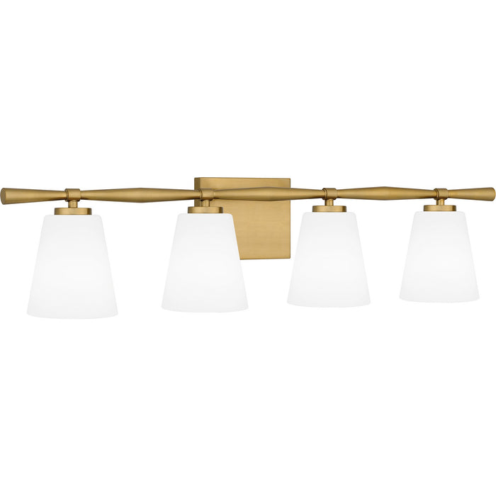 Quoizel BID8631AB Four Light Bath, Aged Brass