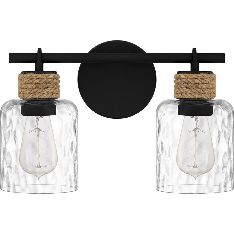 Quoizel BTC8614MBK Two Light Bath, Matte Black