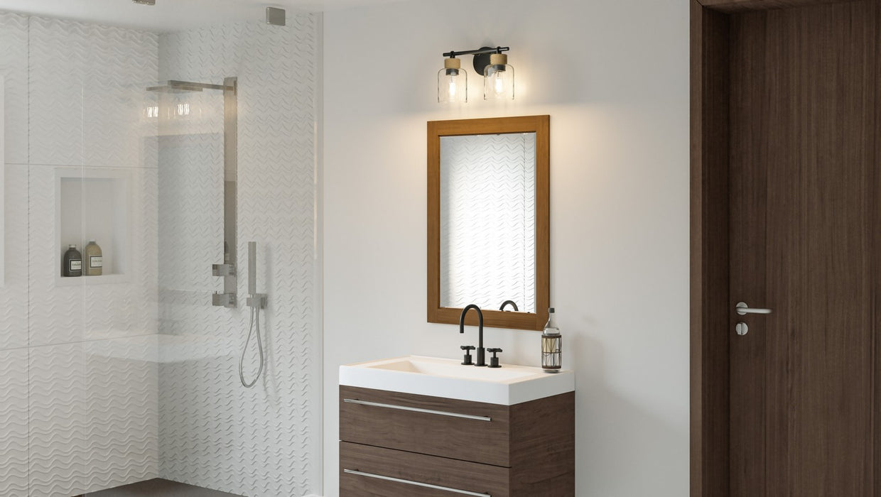 Quoizel BTC8614MBK Two Light Bath, Matte Black