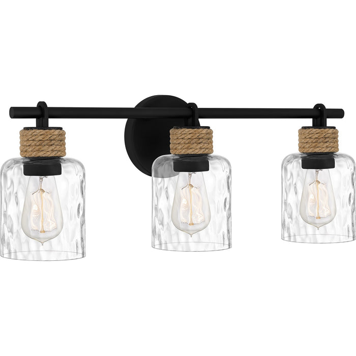 Quoizel BTC8624MBK Three Light Bath, Matte Black