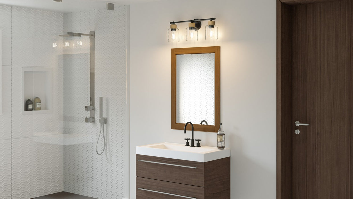 Quoizel BTC8624MBK Three Light Bath, Matte Black