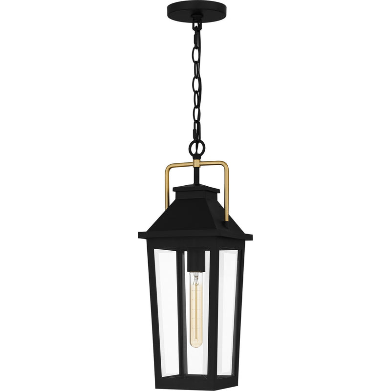 Quoizel BUK1907MBK One Light Outdoor Hanging Lantern, Matte Black
