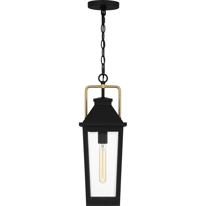 Quoizel BUK1907MBK One Light Outdoor Hanging Lantern, Matte Black