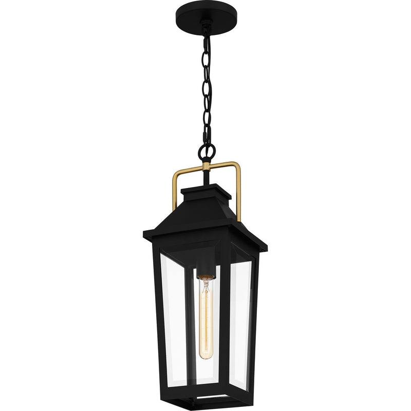 Quoizel BUK1907MBK One Light Outdoor Hanging Lantern, Matte Black