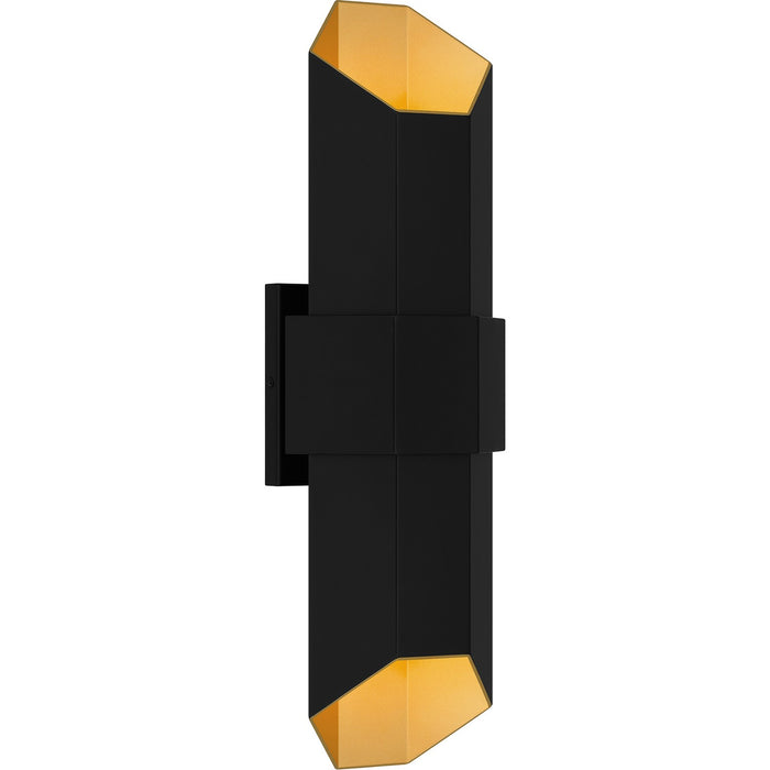 Quoizel CHS8407MBKG LED Outdoor Wall Mount, Matte Black Gold