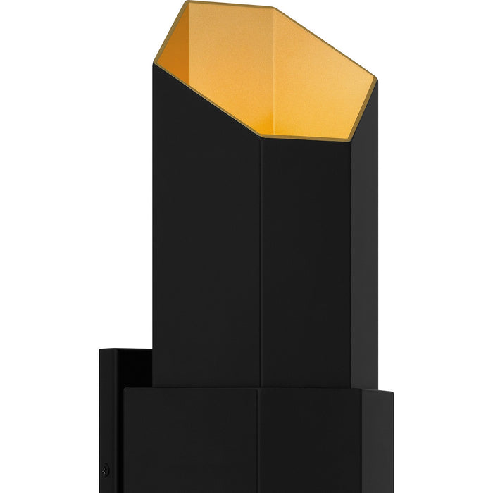 Quoizel CHS8407MBKG LED Outdoor Wall Mount, Matte Black Gold
