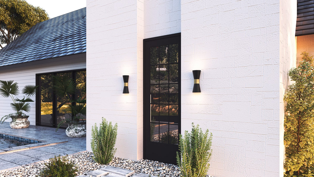 Quoizel DEX8406MBK LED Outdoor Wall Mount, Matte Black