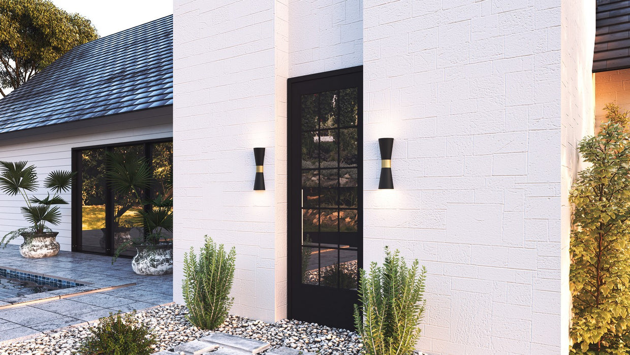 Quoizel DEX8407MBK LED Outdoor Wall Mount, Matte Black