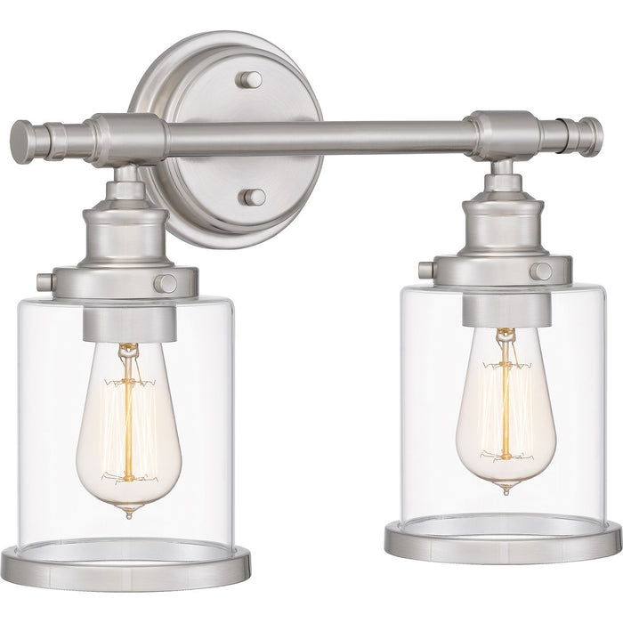 Quoizel DIX8615BN Two Light Bath, Brushed Nickel