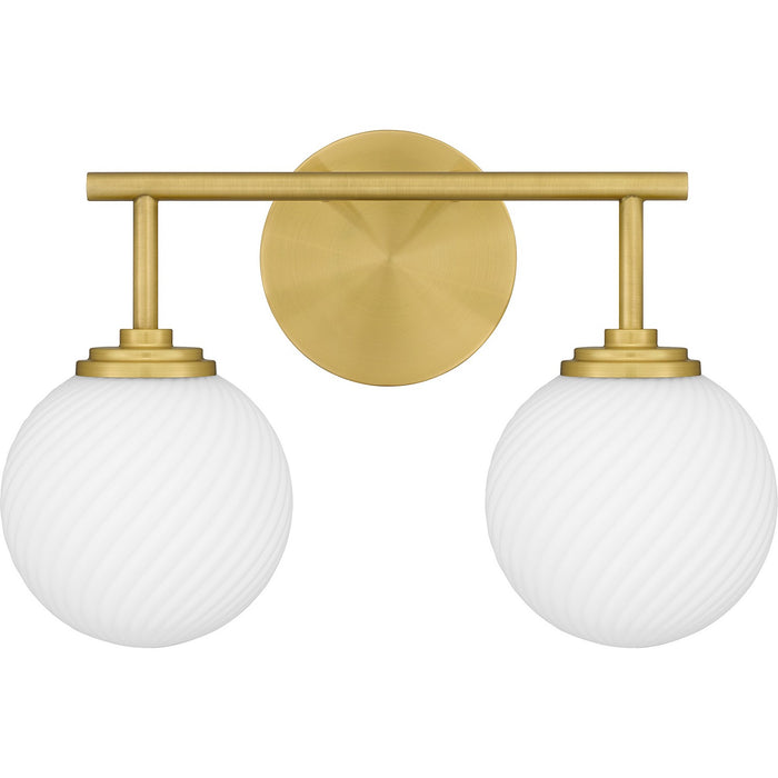 Quoizel ELO8615AB Two Light Bath, Aged Brass