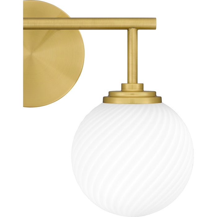 Quoizel ELO8615AB Two Light Bath, Aged Brass