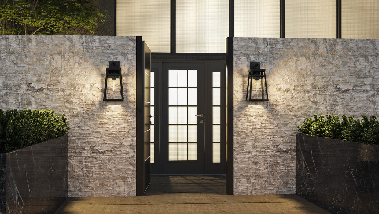 Quoizel GFY8409MBK One Light Outdoor Wall Mount, Matte Black
