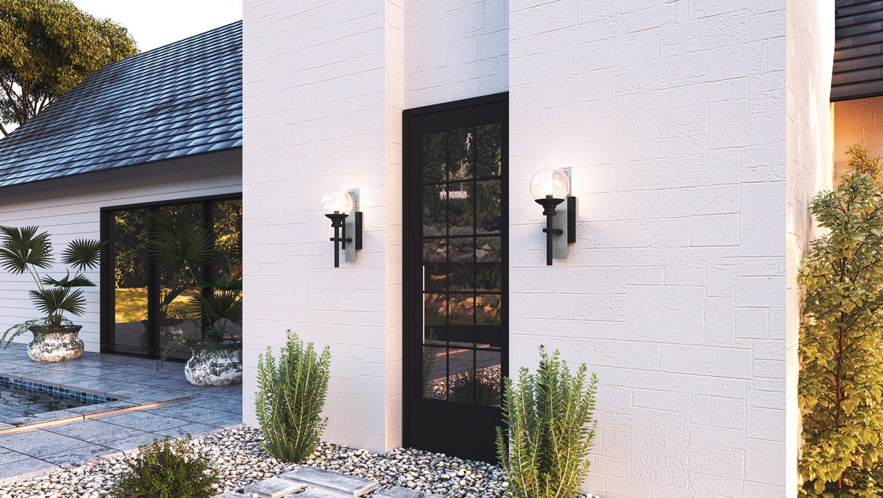 Quoizel GLS8406EK One Light Outdoor Wall Mount, Earth Black