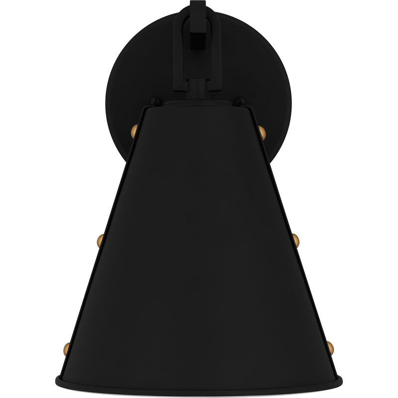 Quoizel HYD8408MBK One Light Outdoor Wall Mount, Matte Black