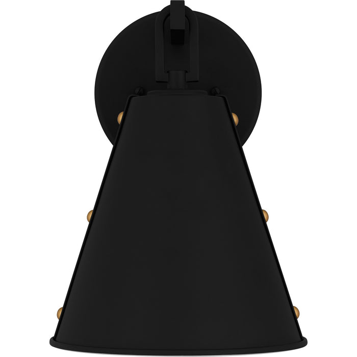 Quoizel HYD8408MBK One Light Outdoor Wall Mount, Matte Black