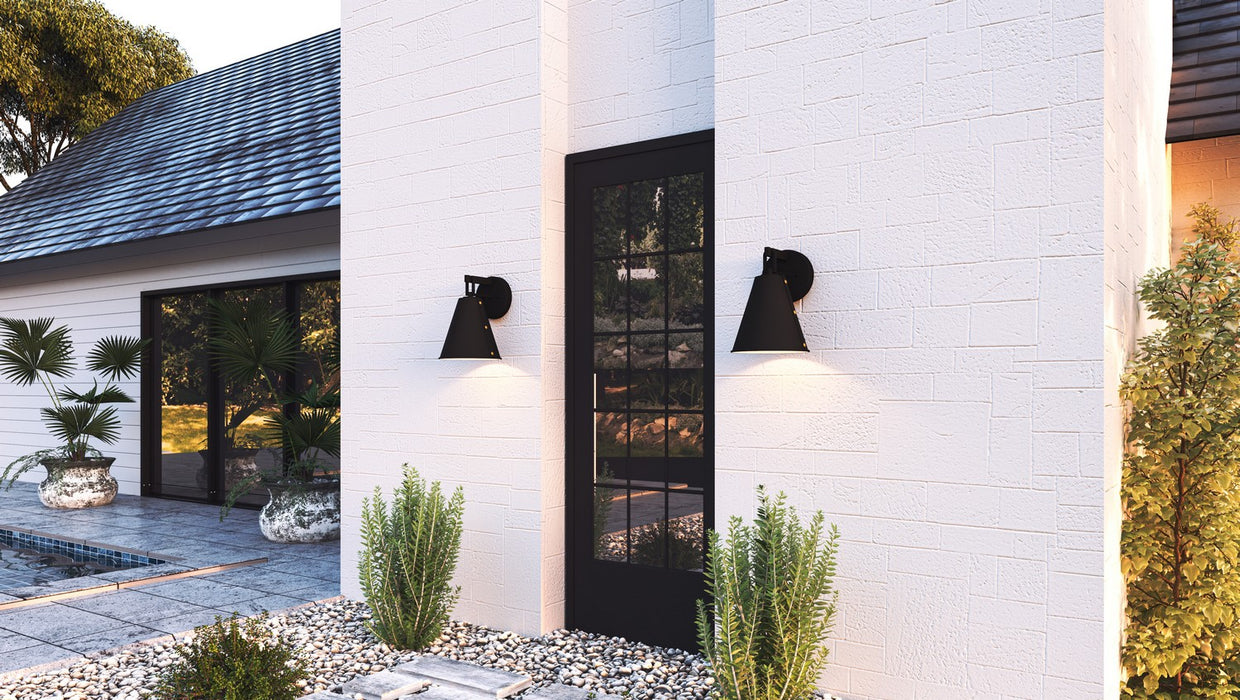 Quoizel HYD8408MBK One Light Outdoor Wall Mount, Matte Black