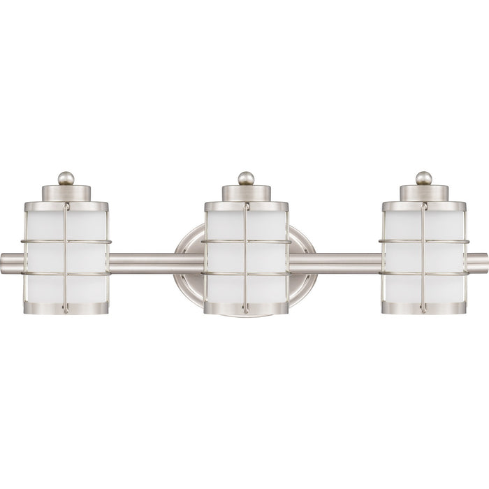 Quoizel HZT8623BN Three Light Bath, Brushed Nickel