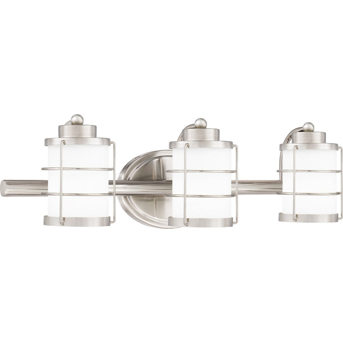 Quoizel HZT8623BN Three Light Bath, Brushed Nickel
