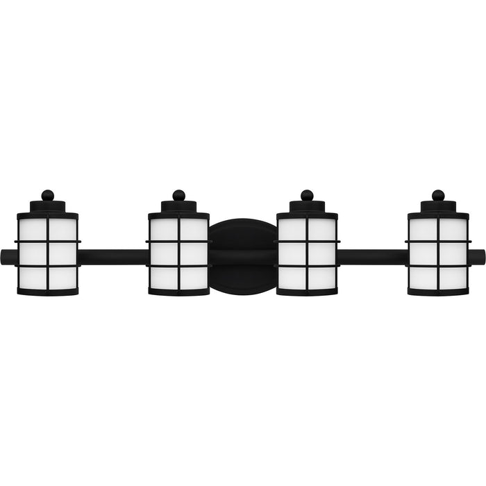 Quoizel HZT8631MBK Four Light Bath, Matte Black