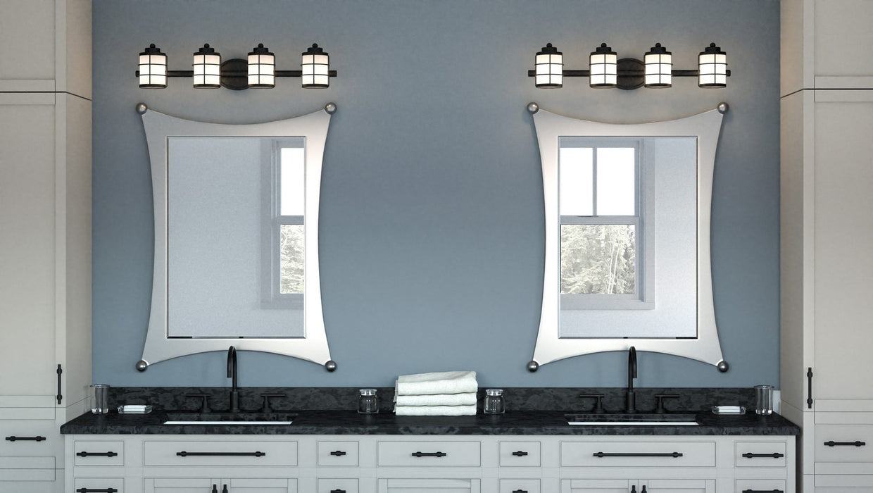 Quoizel HZT8631MBK Four Light Bath, Matte Black