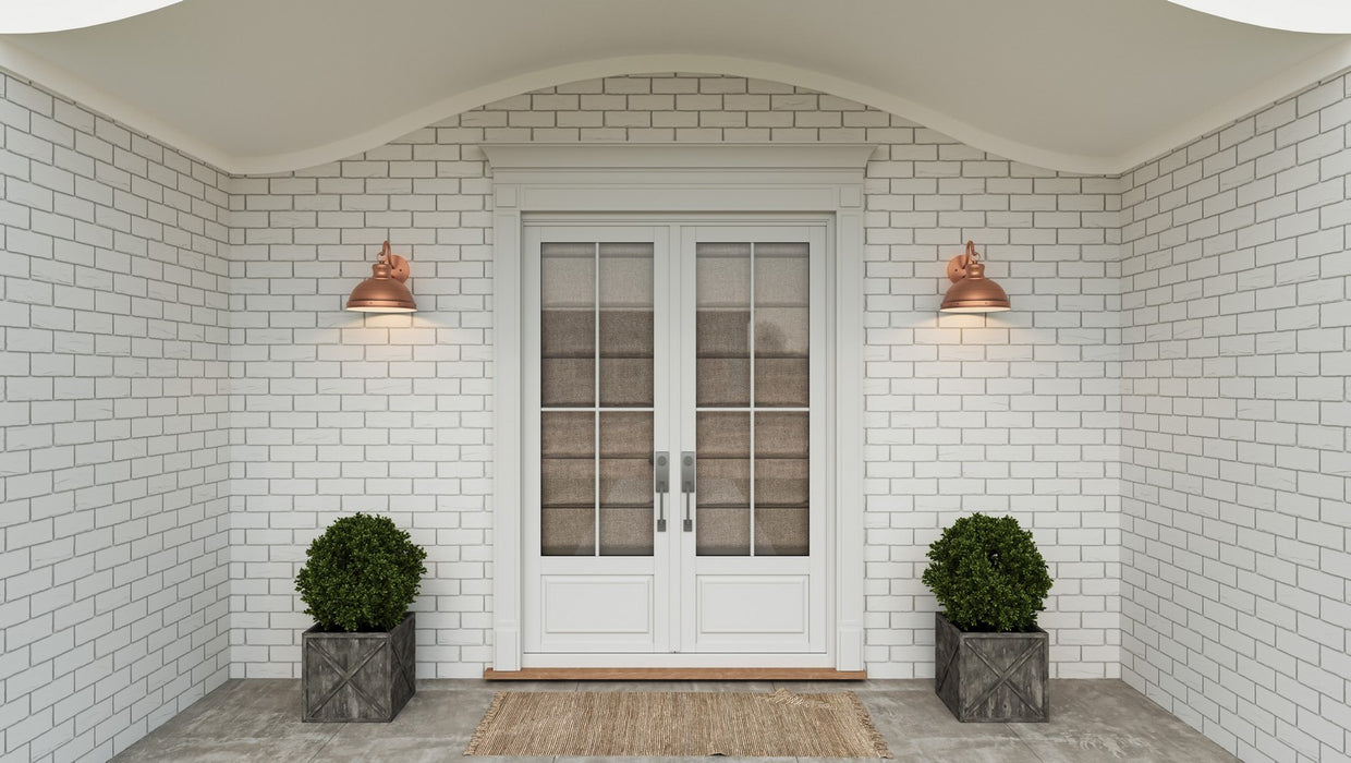 Quoizel JAM8412AC One Light Outdoor Wall Mount, Aged Copper