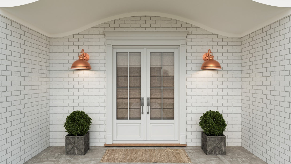 Quoizel JAM8414AC One Light Outdoor Wall Mount, Aged Copper
