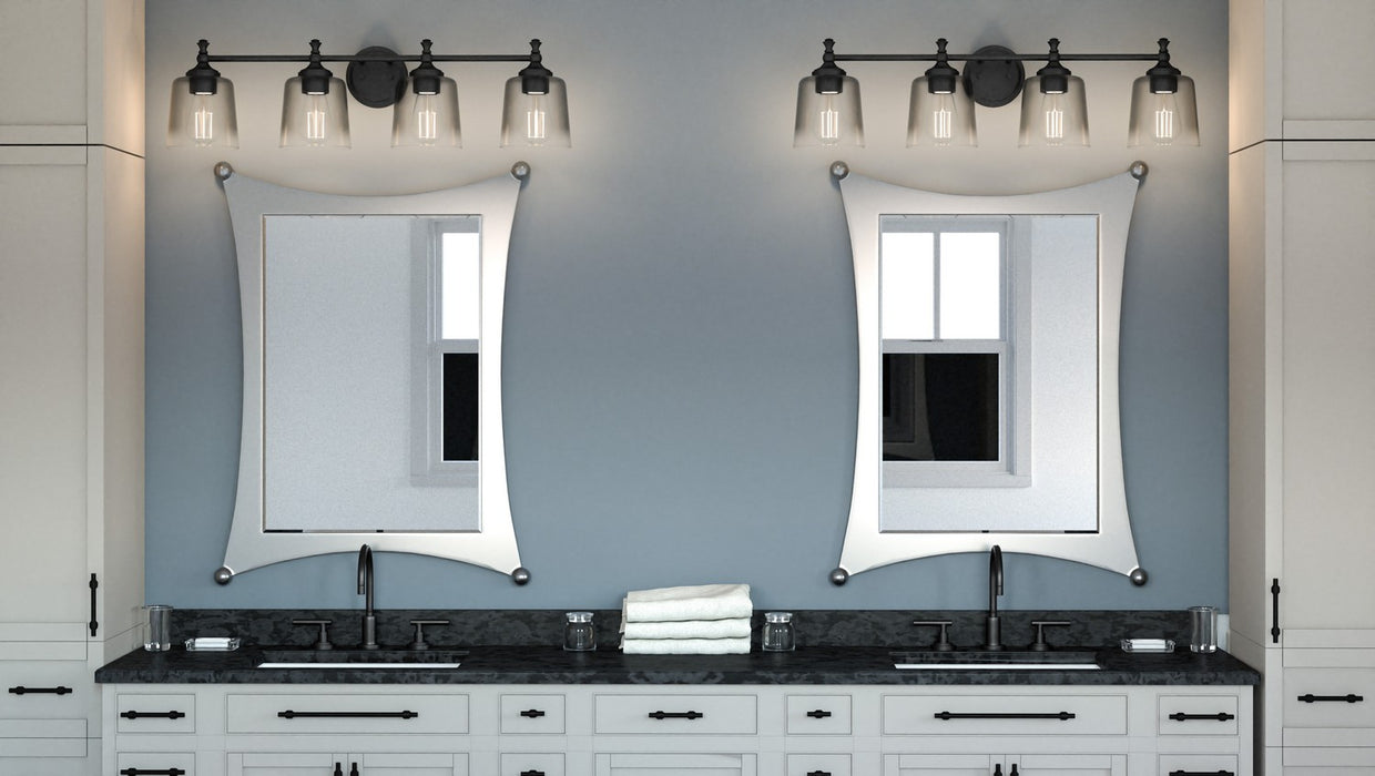 Quoizel JEN8631MBK Four Light Bath, Matte Black