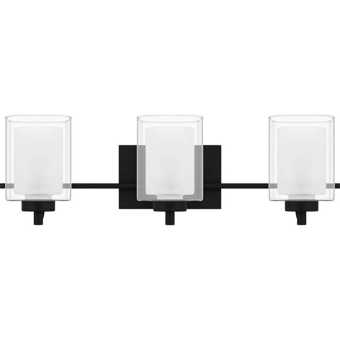 Quoizel KLT8903MBK Three Light Bath, Matte Black