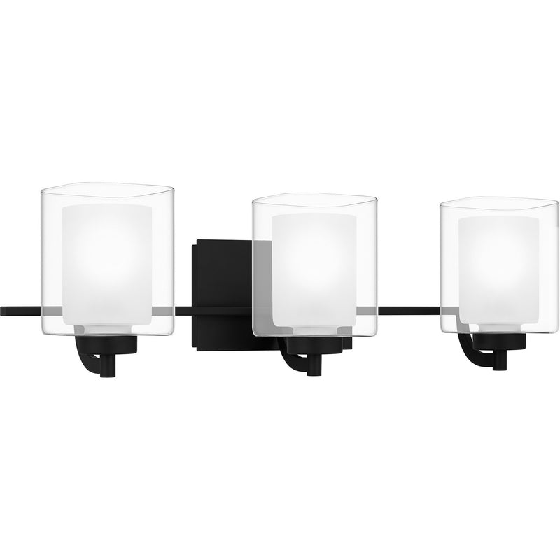 Quoizel KLT8903MBK Three Light Bath, Matte Black